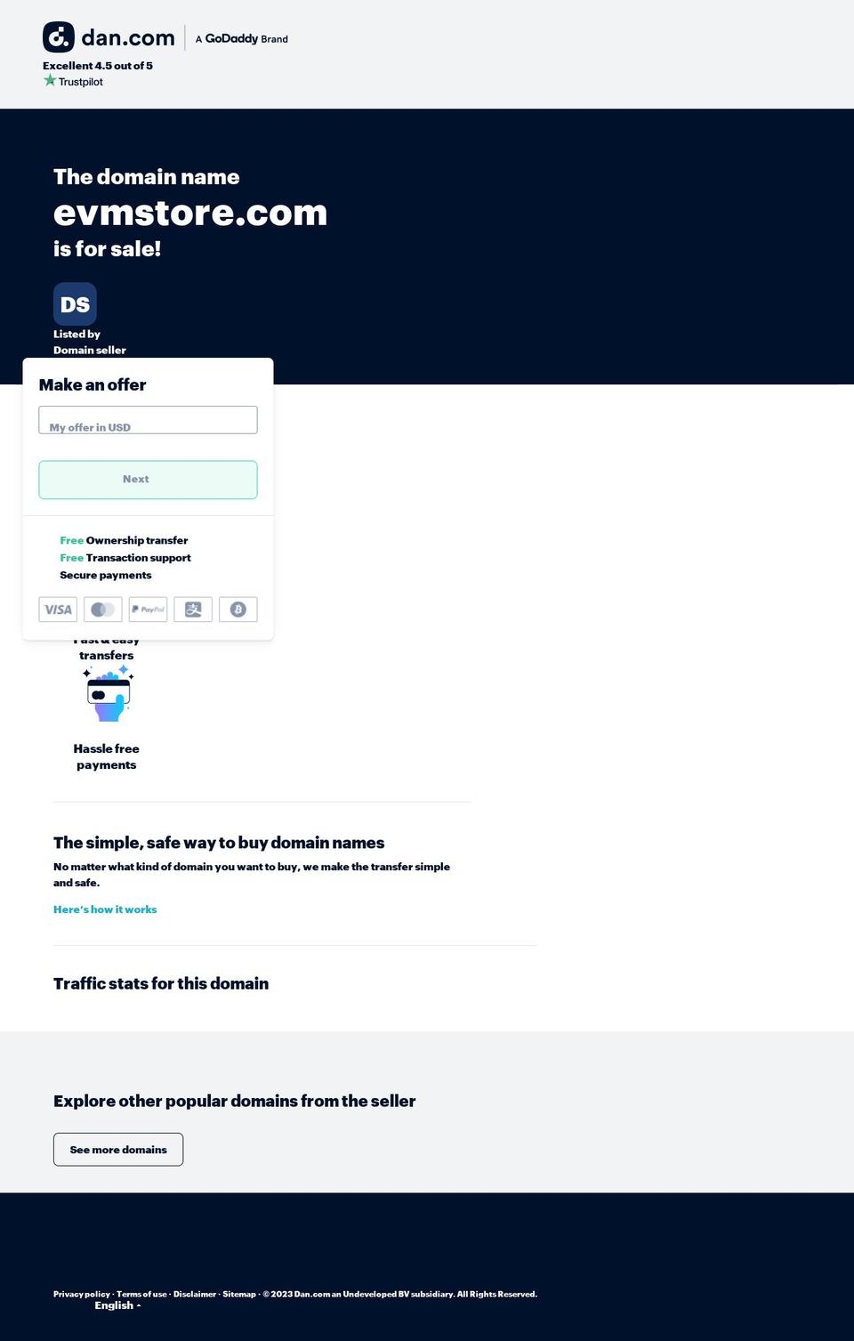 evmstore.com — Shopify storefront screenshot