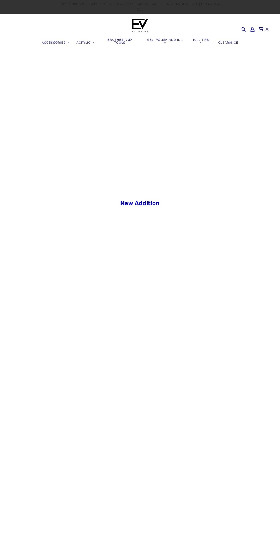 evnailshops.com shopify website screenshot