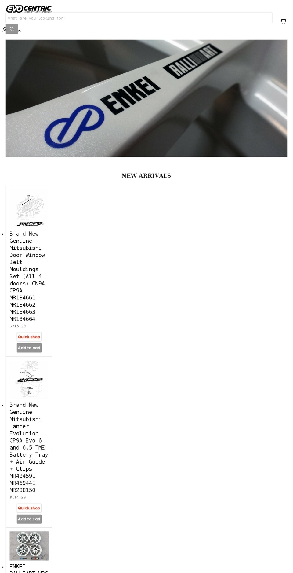 evo-centric.myshopify.com shopify website screenshot