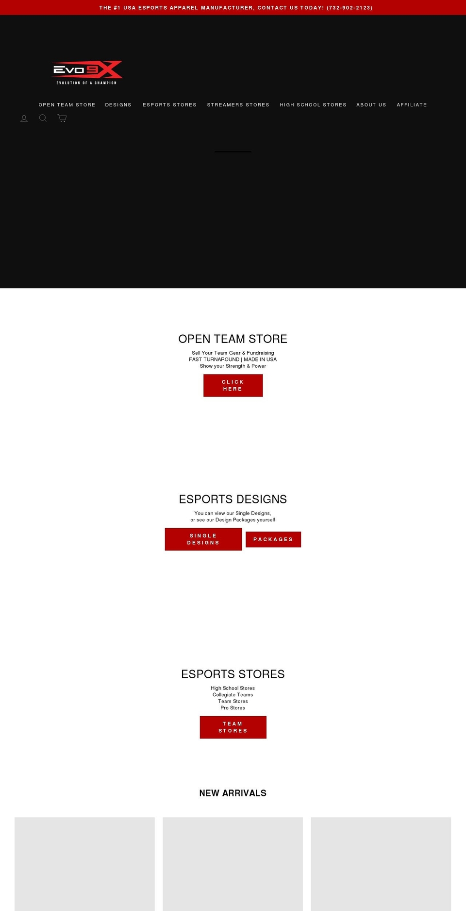 evo9x.gg shopify website screenshot