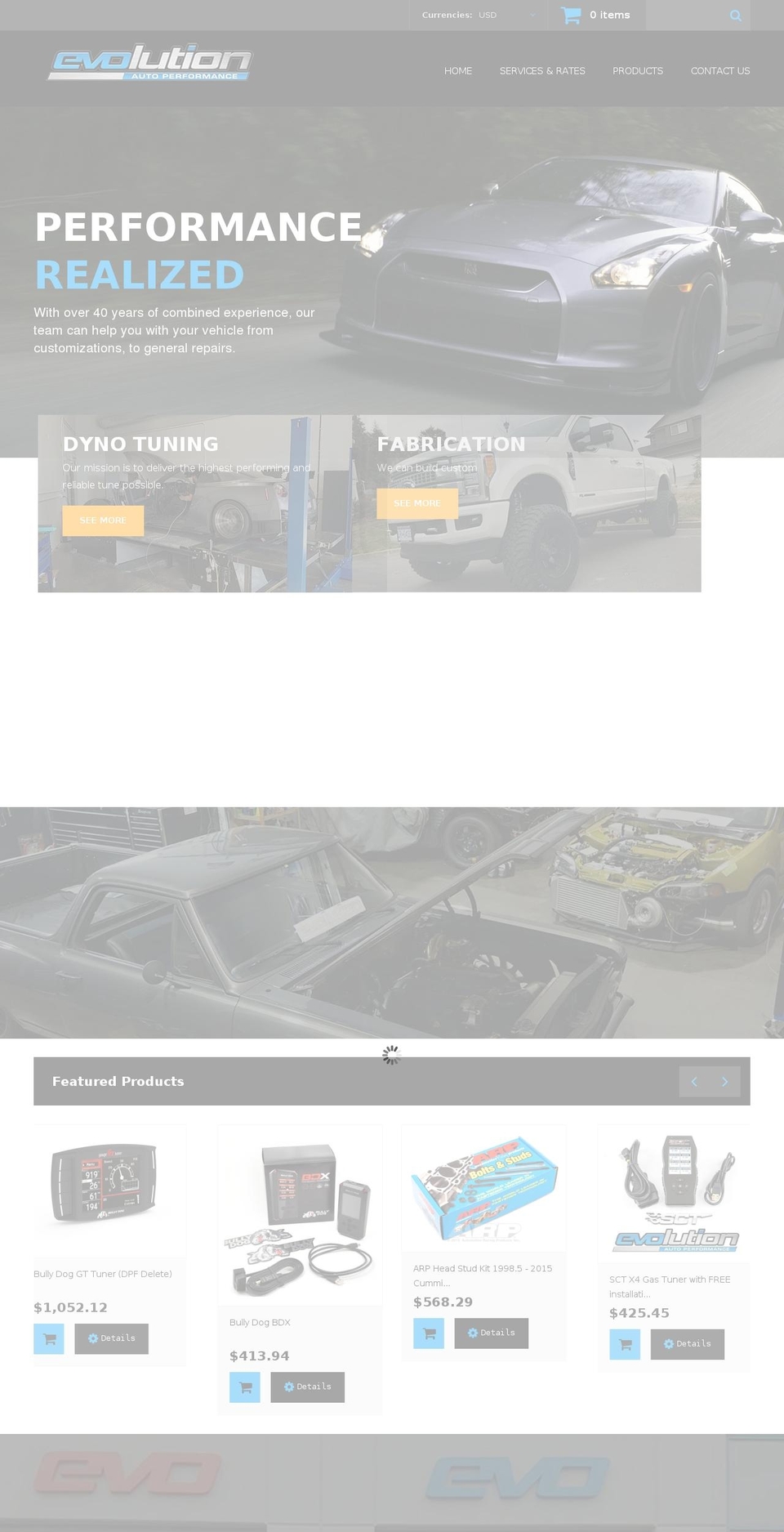 evoauto.com shopify website screenshot