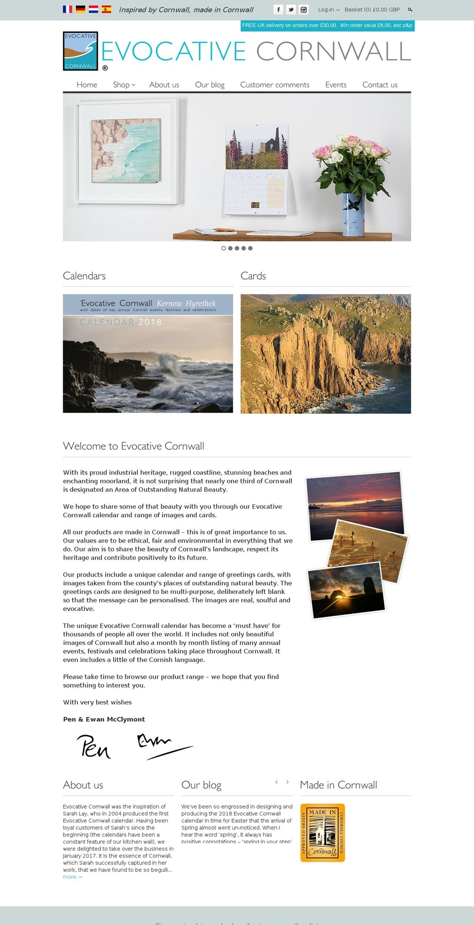 evocativescotland.com shopify website screenshot