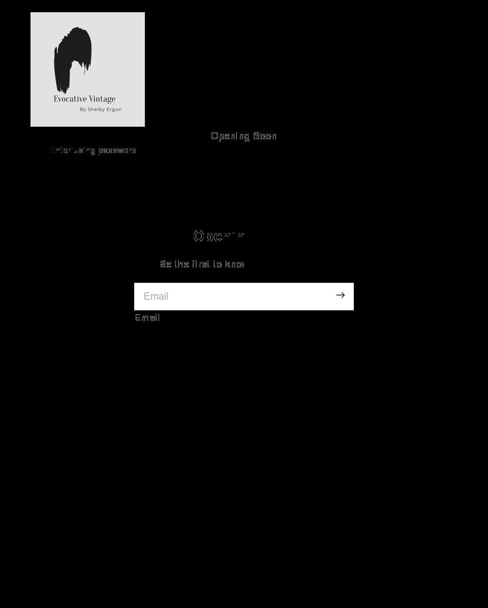 evocativevintage.com shopify website screenshot