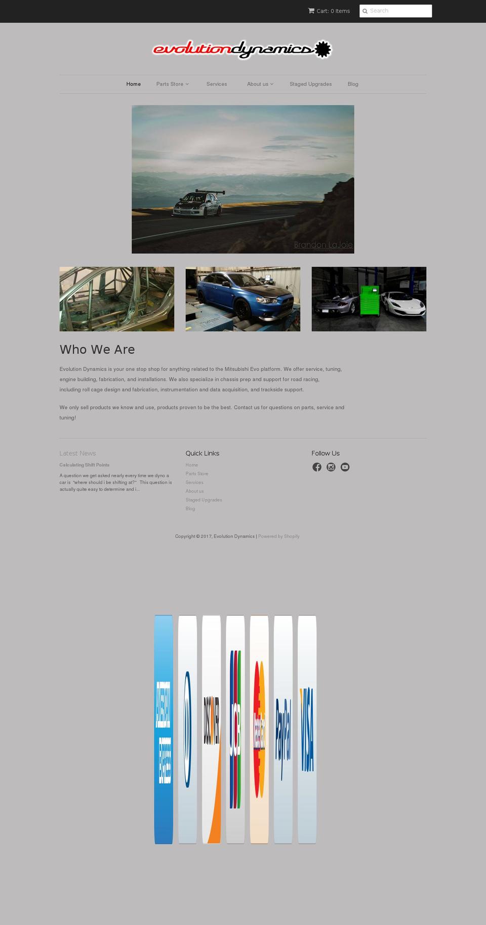 evodynamics.com shopify website screenshot
