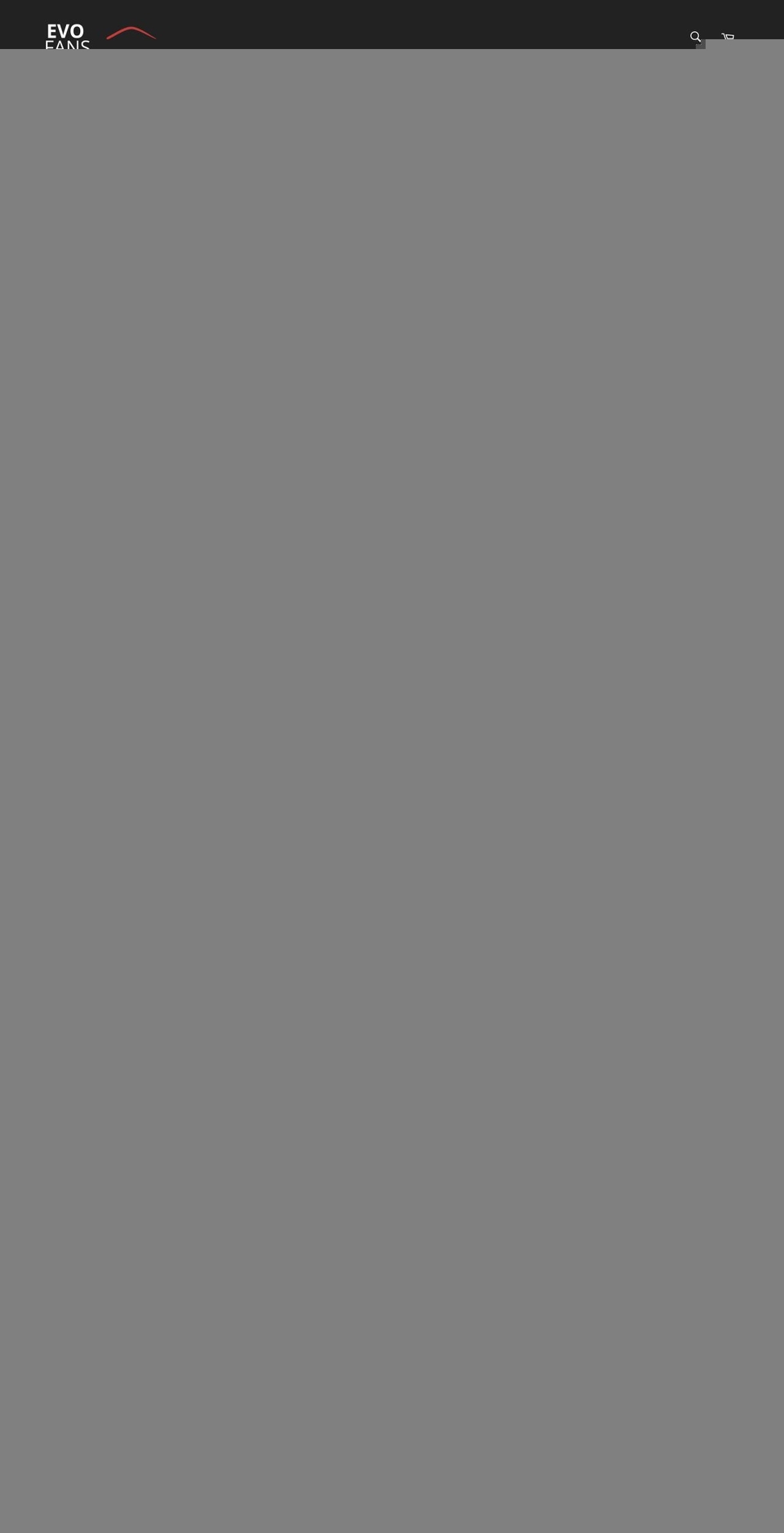 evofans.com shopify website screenshot