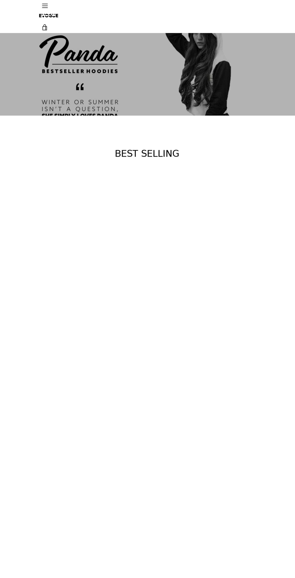 evoguestore.myshopify.com shopify website screenshot