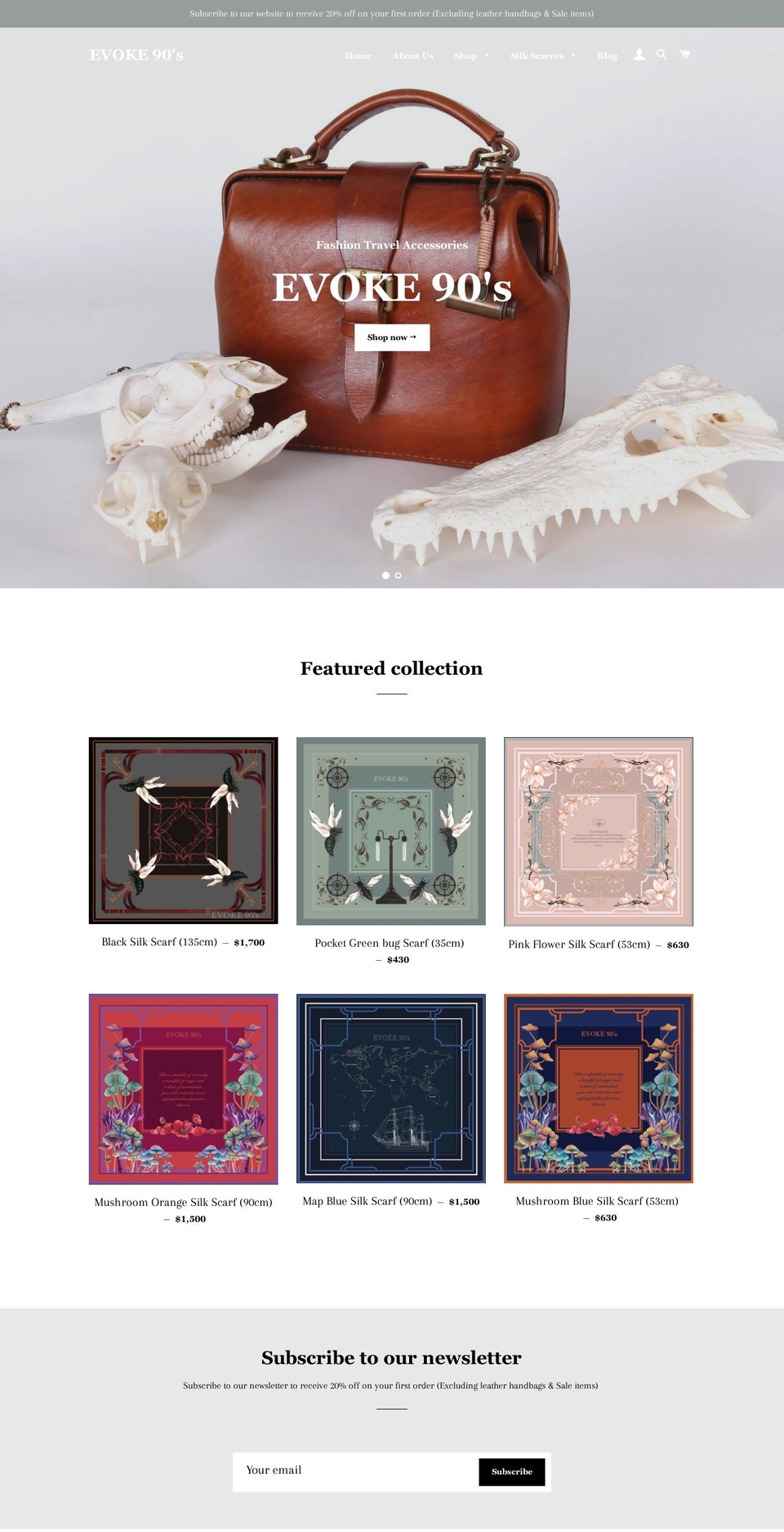 evoke90s.com — Shopify storefront screenshot