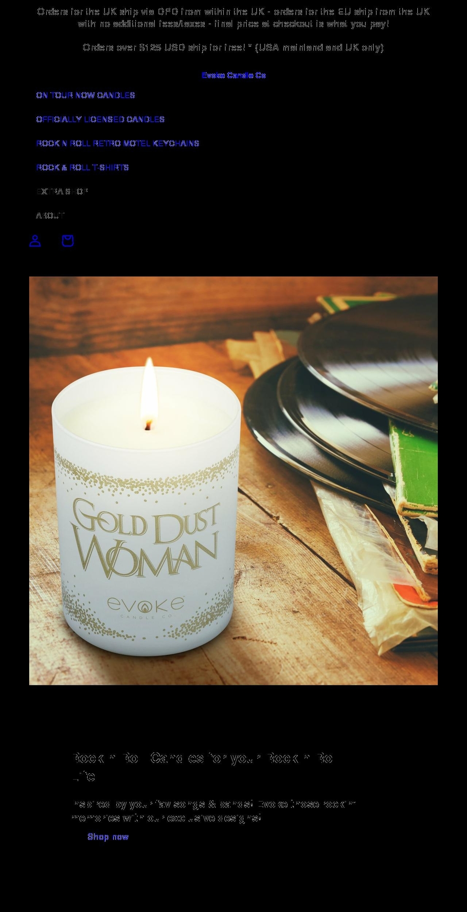 New Website  with Installments message Shopify theme site example evokecandleco.com