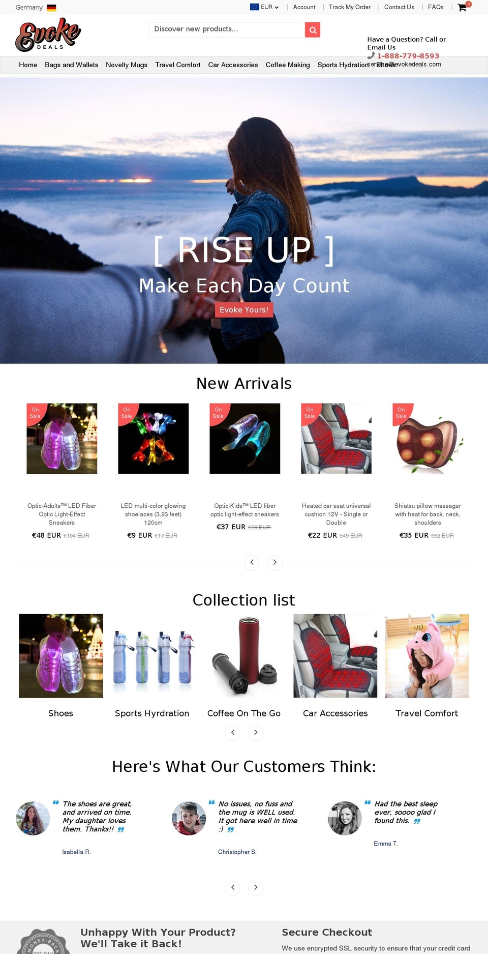 evokedeals.com — Shopify storefront screenshot