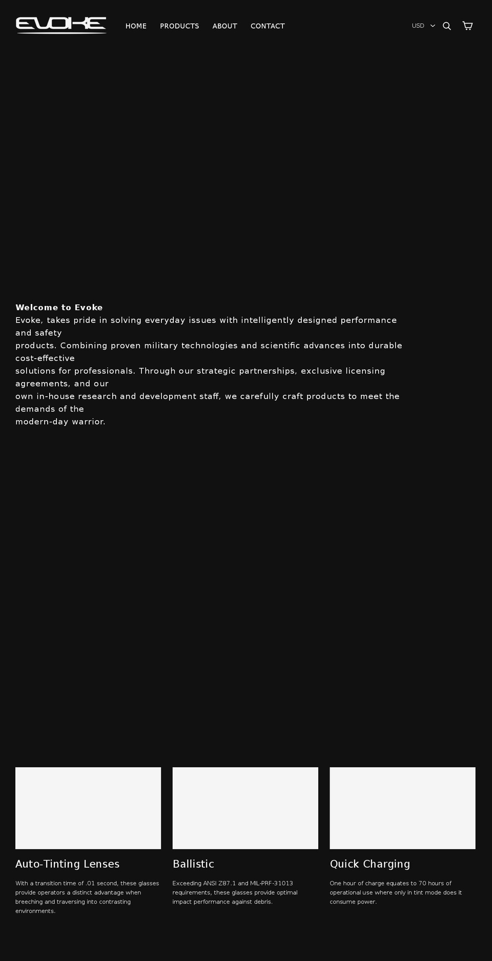 evokeus.com shopify website screenshot