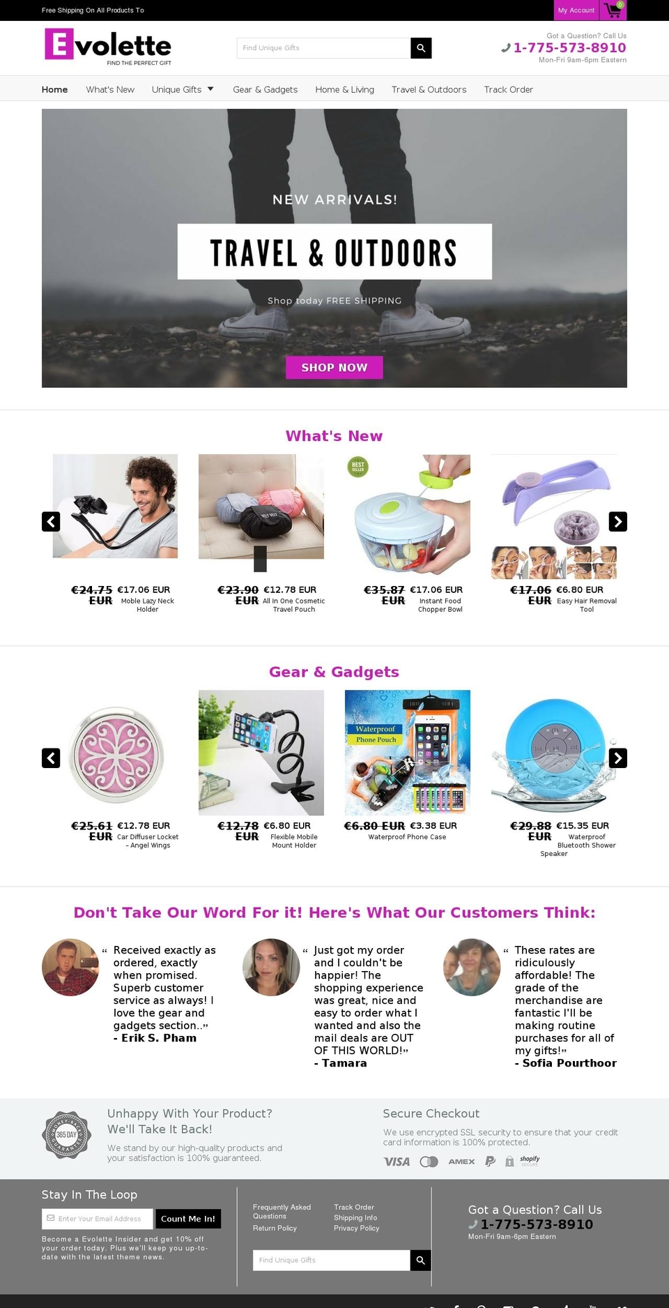 evolette.com — Shopify storefront screenshot