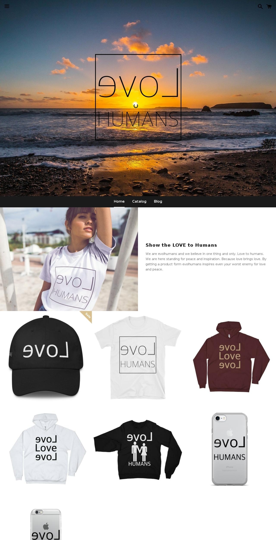 evolhumans.com — Shopify storefront screenshot