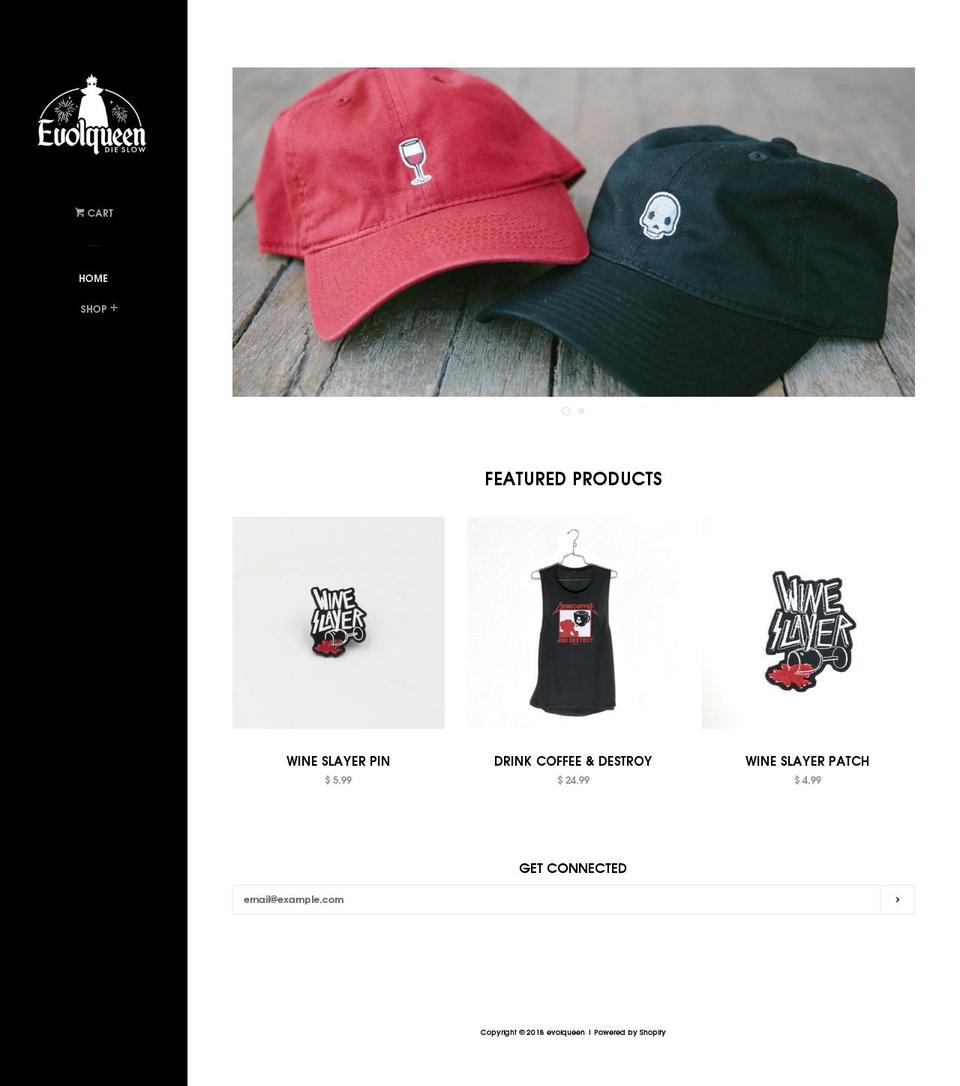 evolqueen.com — Shopify storefront screenshot