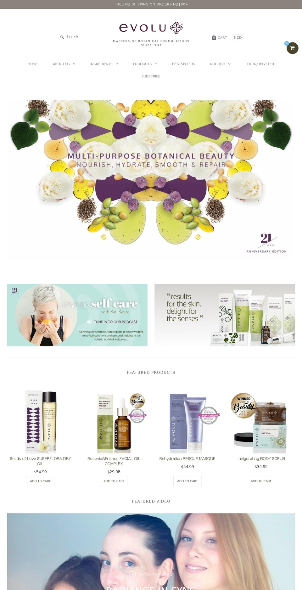 evolu.ca shopify website screenshot