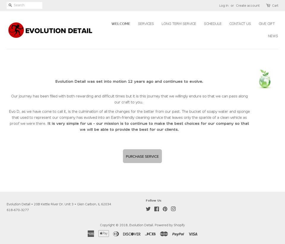 EvoD (Minimal) Shopify theme site example evolutiondetail.net