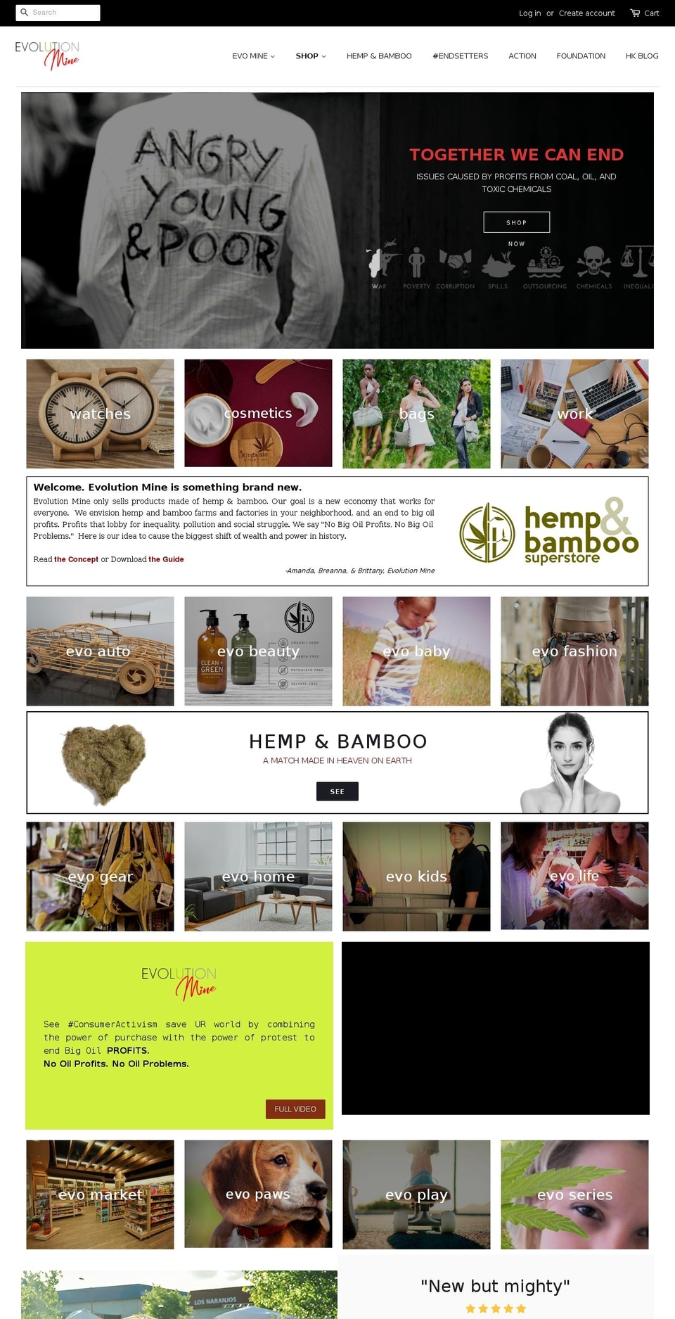 evolutionmine.com — Shopify storefront screenshot