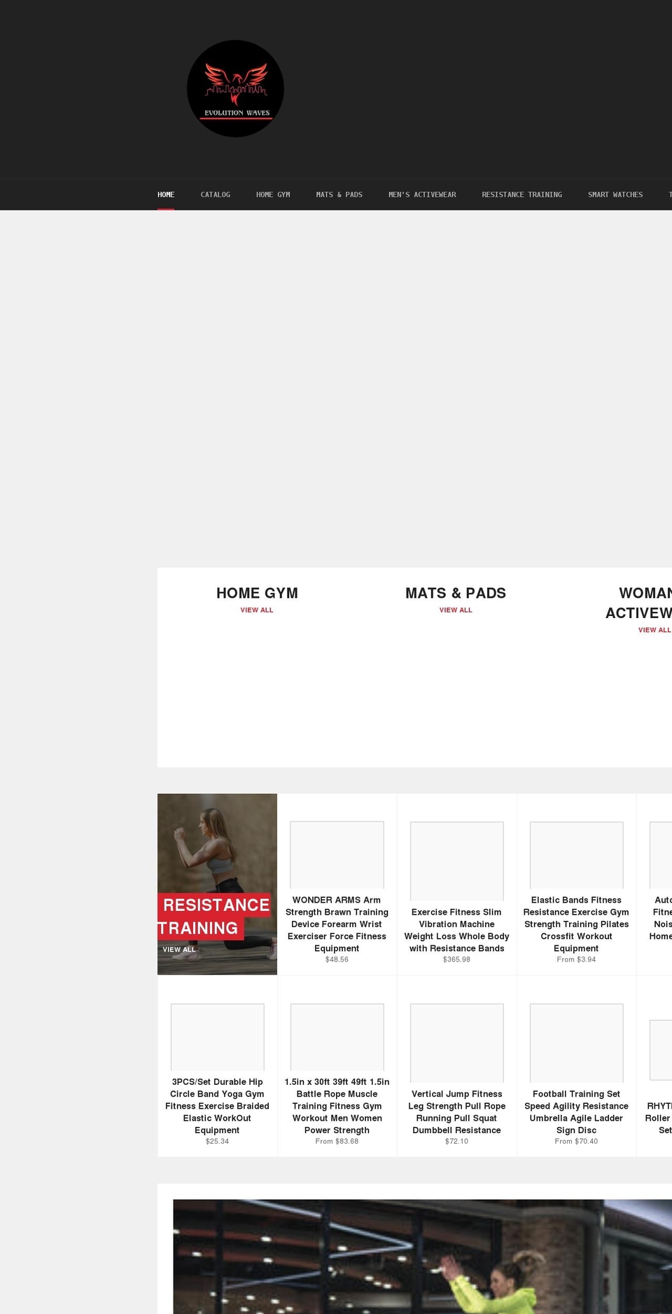 evolutionwaves.com shopify website screenshot