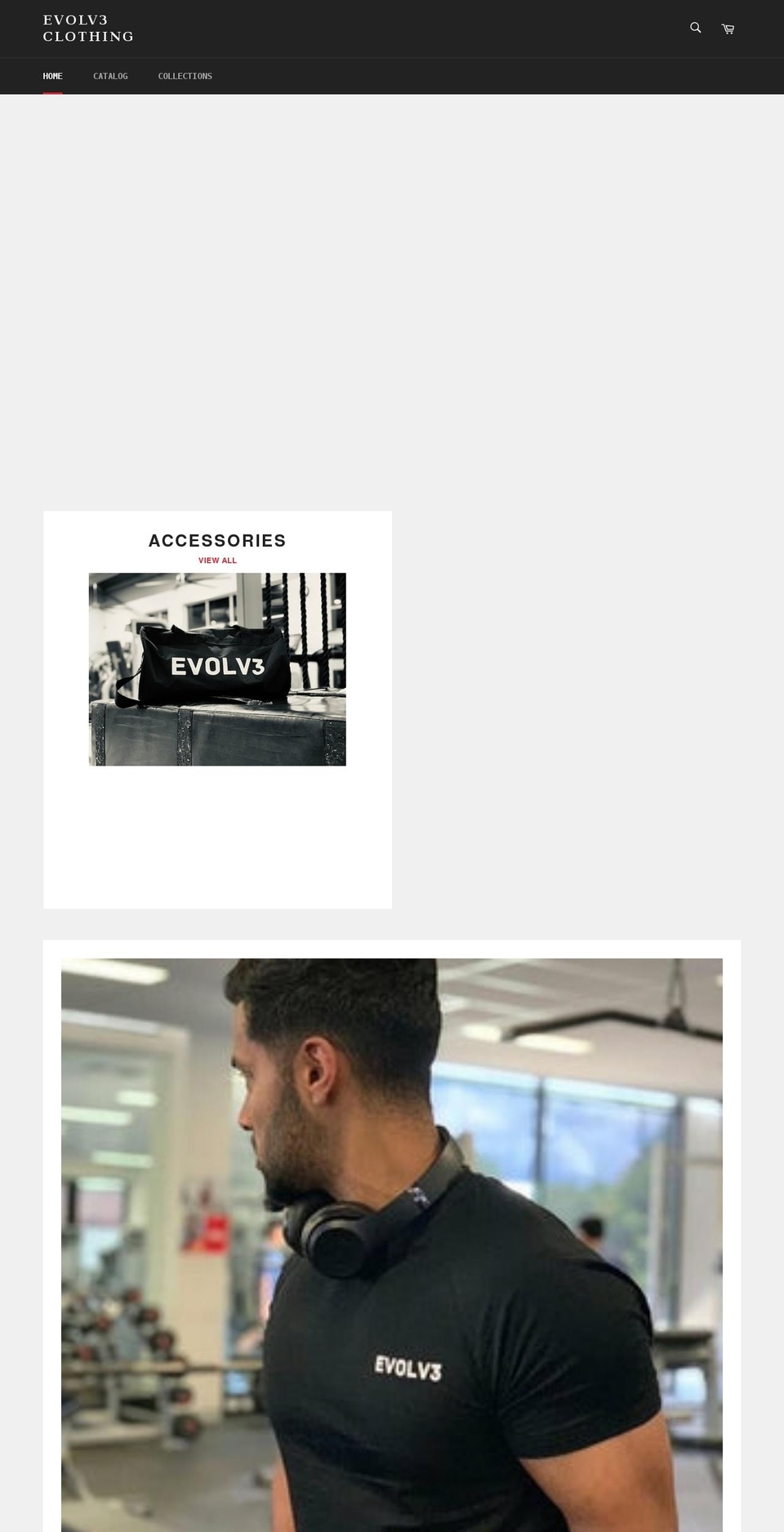 evolv3clothing.com shopify website screenshot