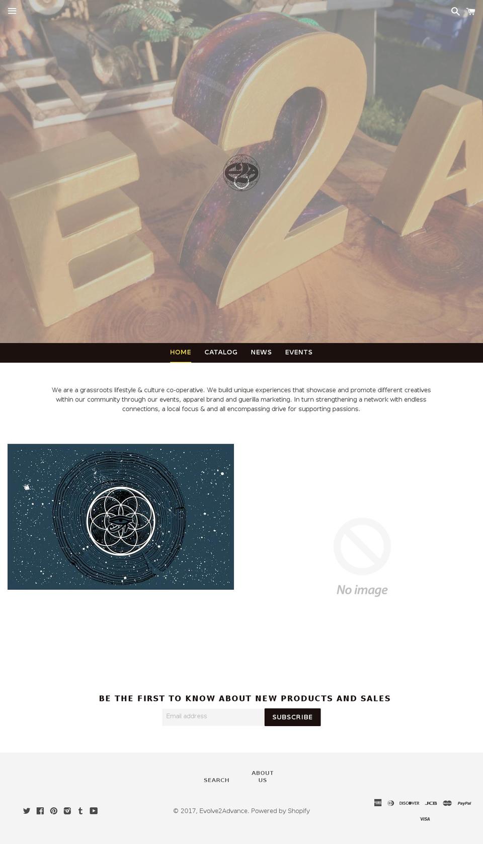 evolve2advance.com shopify website screenshot