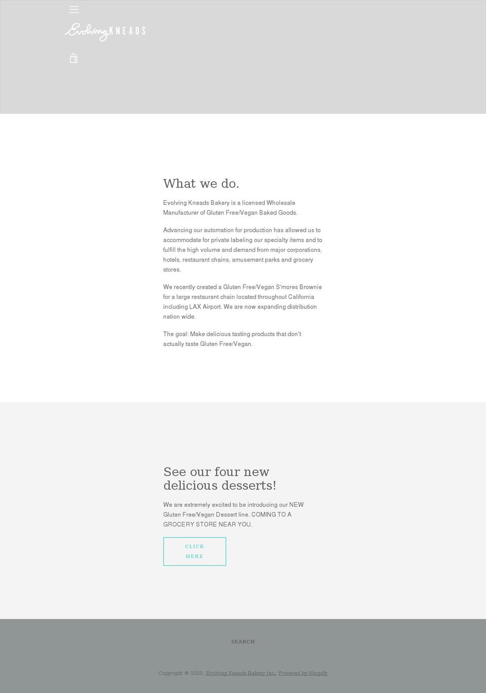 evolvingkneads.com shopify website screenshot