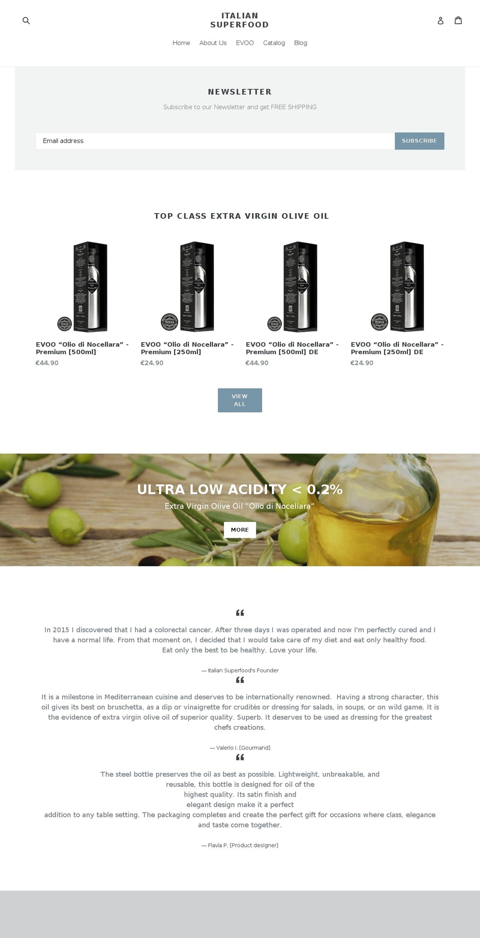 evonocellara.com — Shopify storefront screenshot
