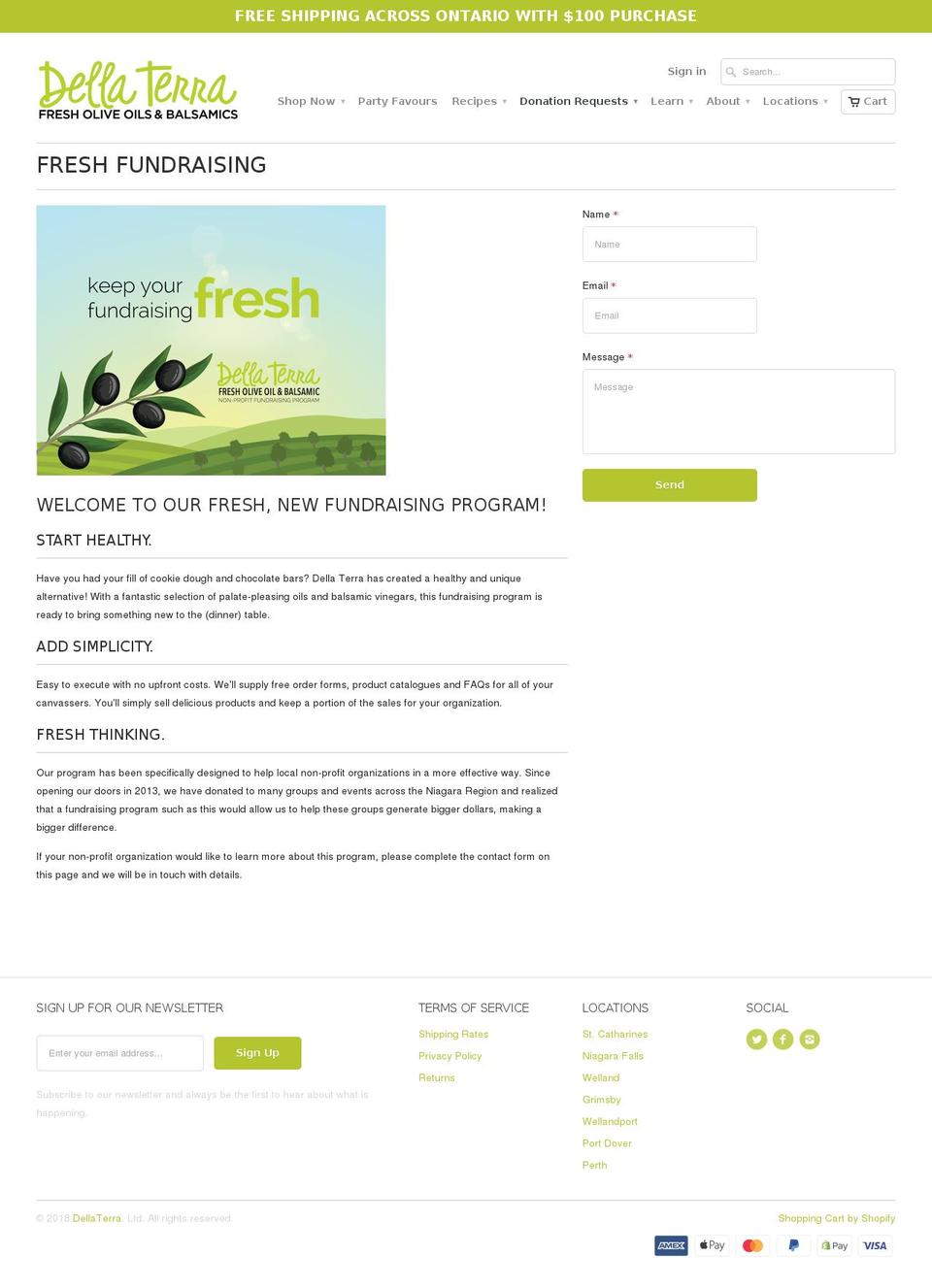 evoofundraiser.com — Shopify storefront screenshot