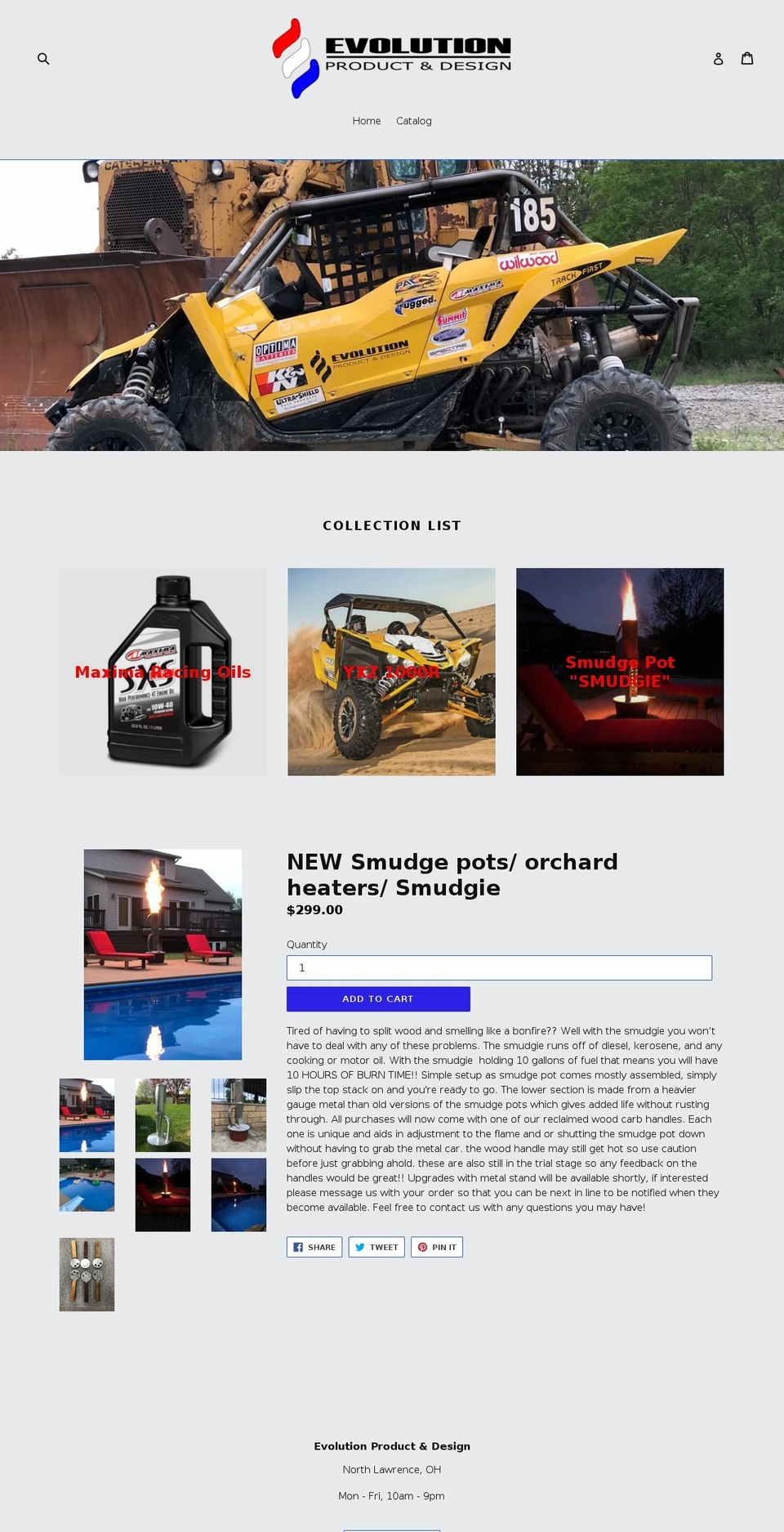 evoproduct.com — Shopify storefront screenshot