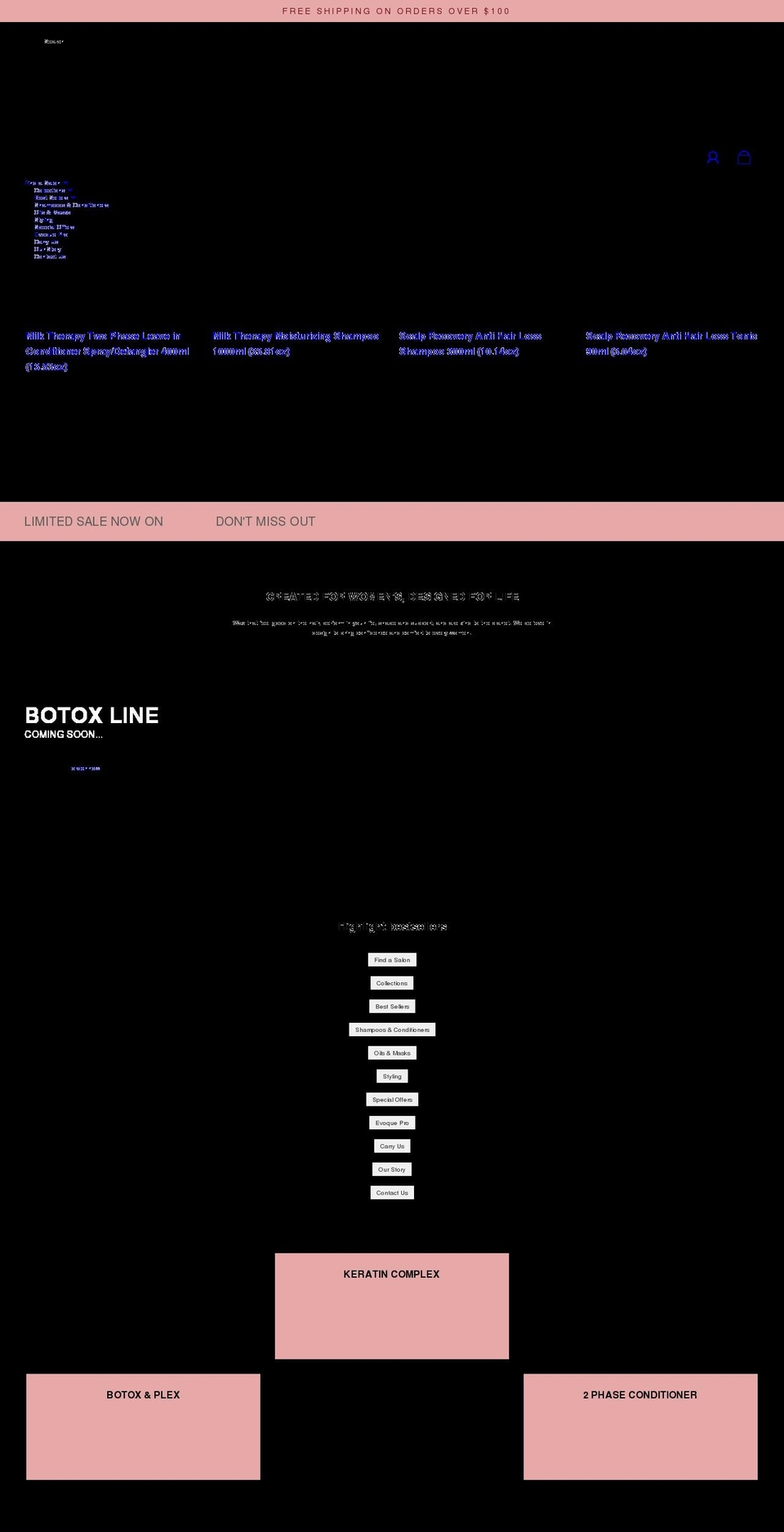 evoqueusa.com shopify website screenshot