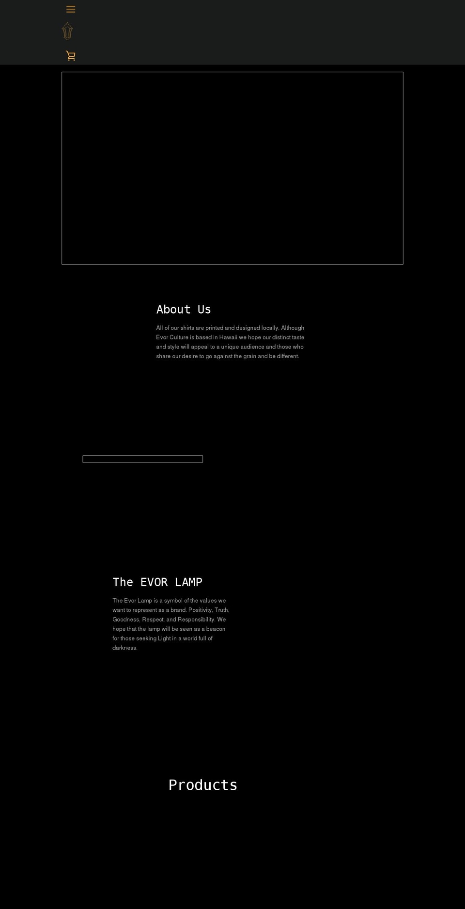 evorculture.com shopify website screenshot