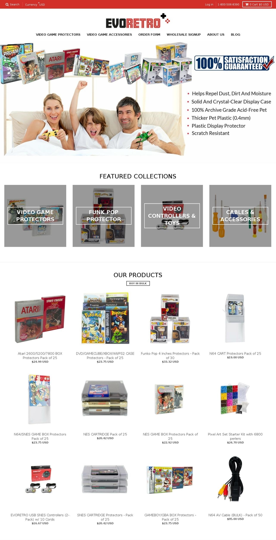 evoretro.com — Shopify storefront screenshot