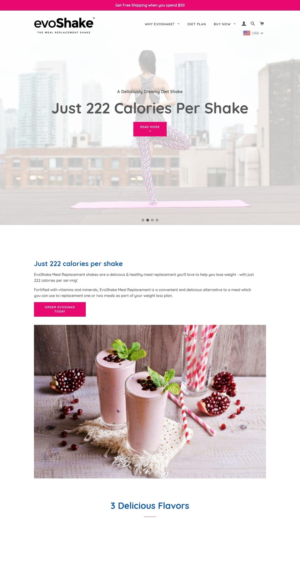 evoshake.com — Shopify storefront screenshot