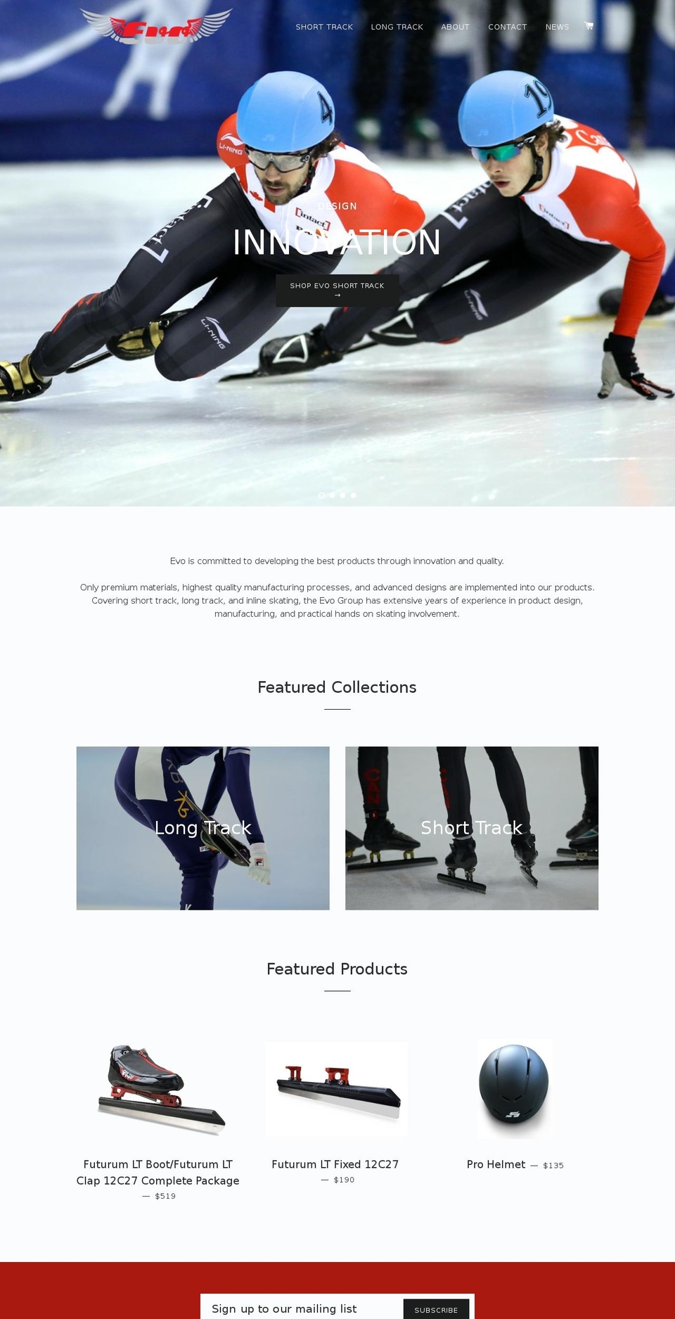 evoskate.ca shopify website screenshot