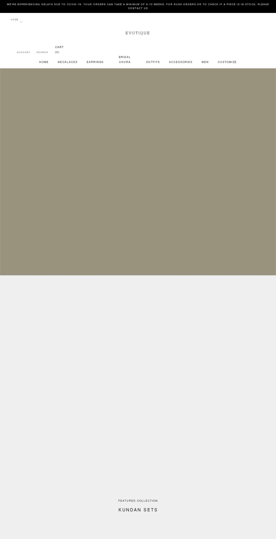 evotique.com shopify website screenshot