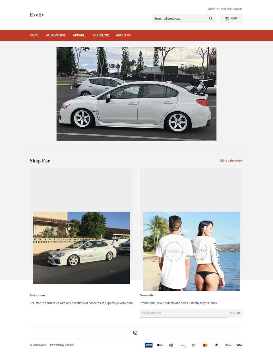 evotiv.com — Shopify storefront screenshot