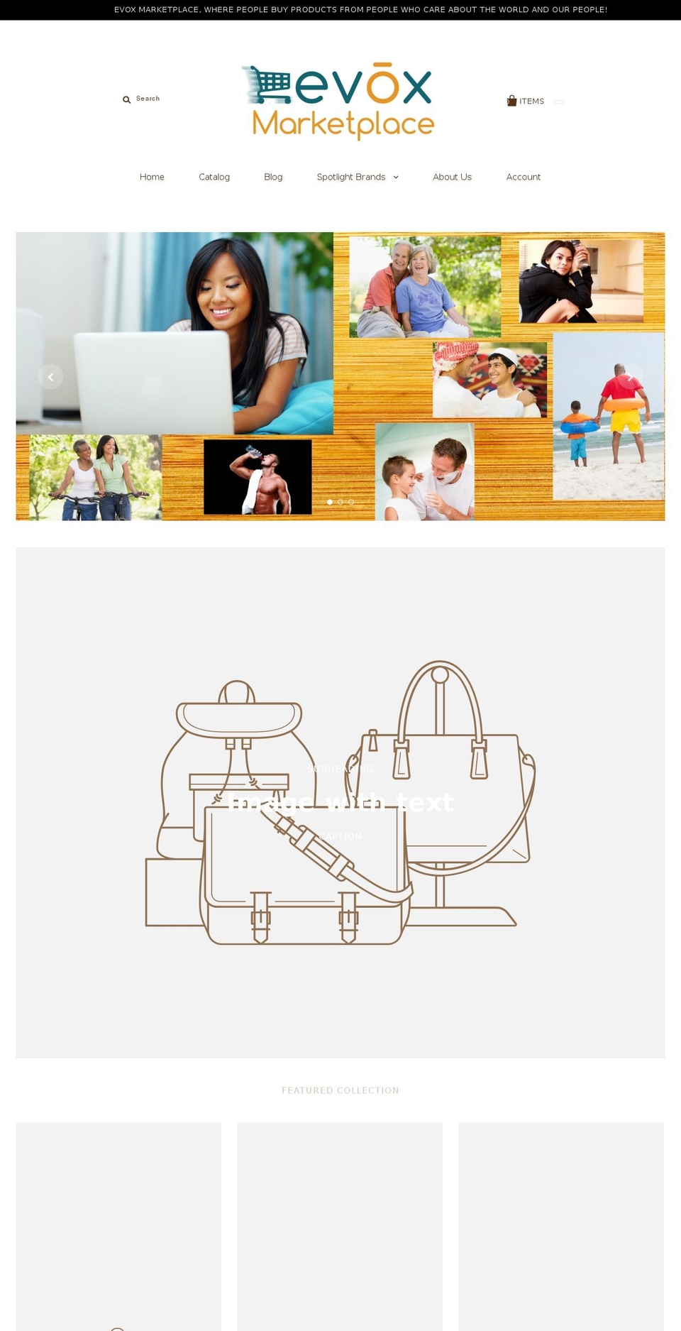 evoxmarket.com shopify website screenshot