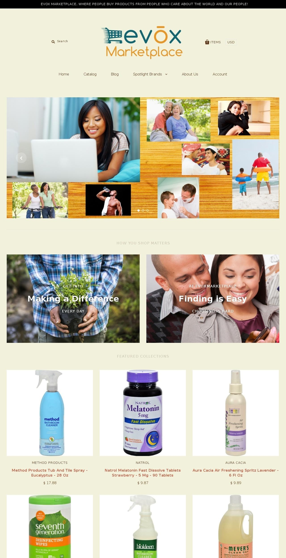 evoxshop.com shopify website screenshot