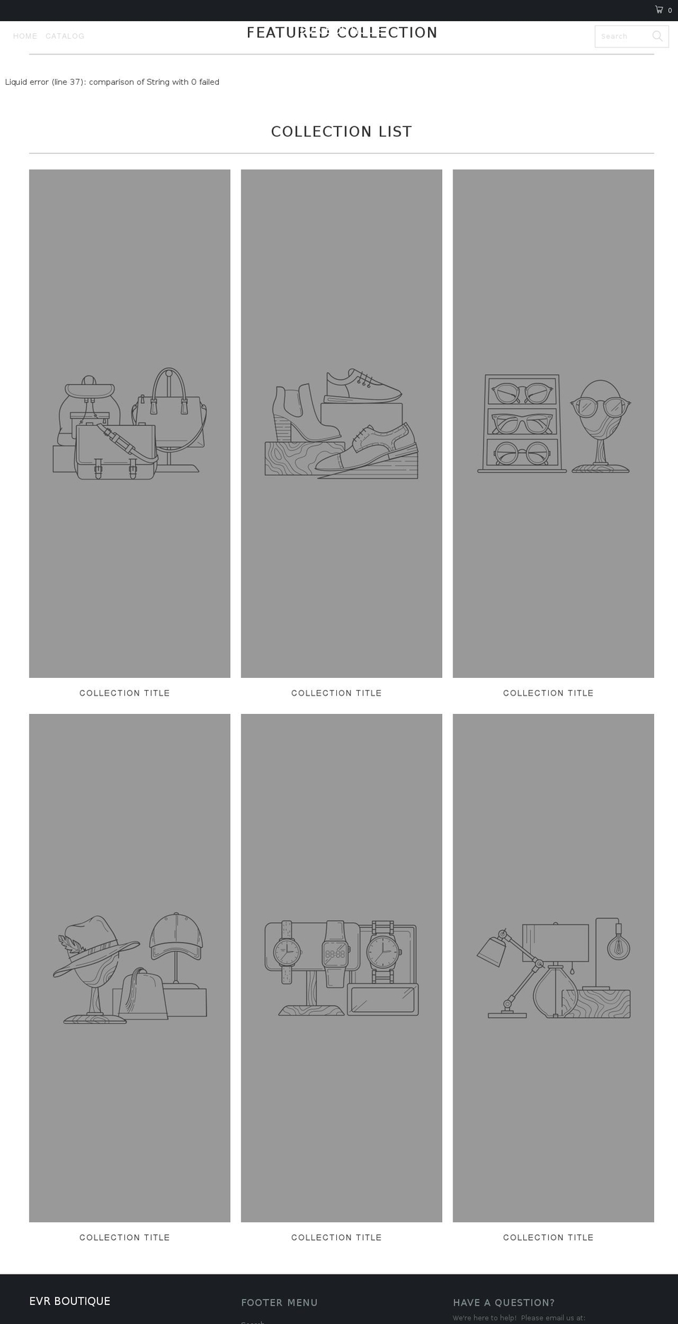 Stop Stealing My Theme Shopify theme site example evrboutique.com