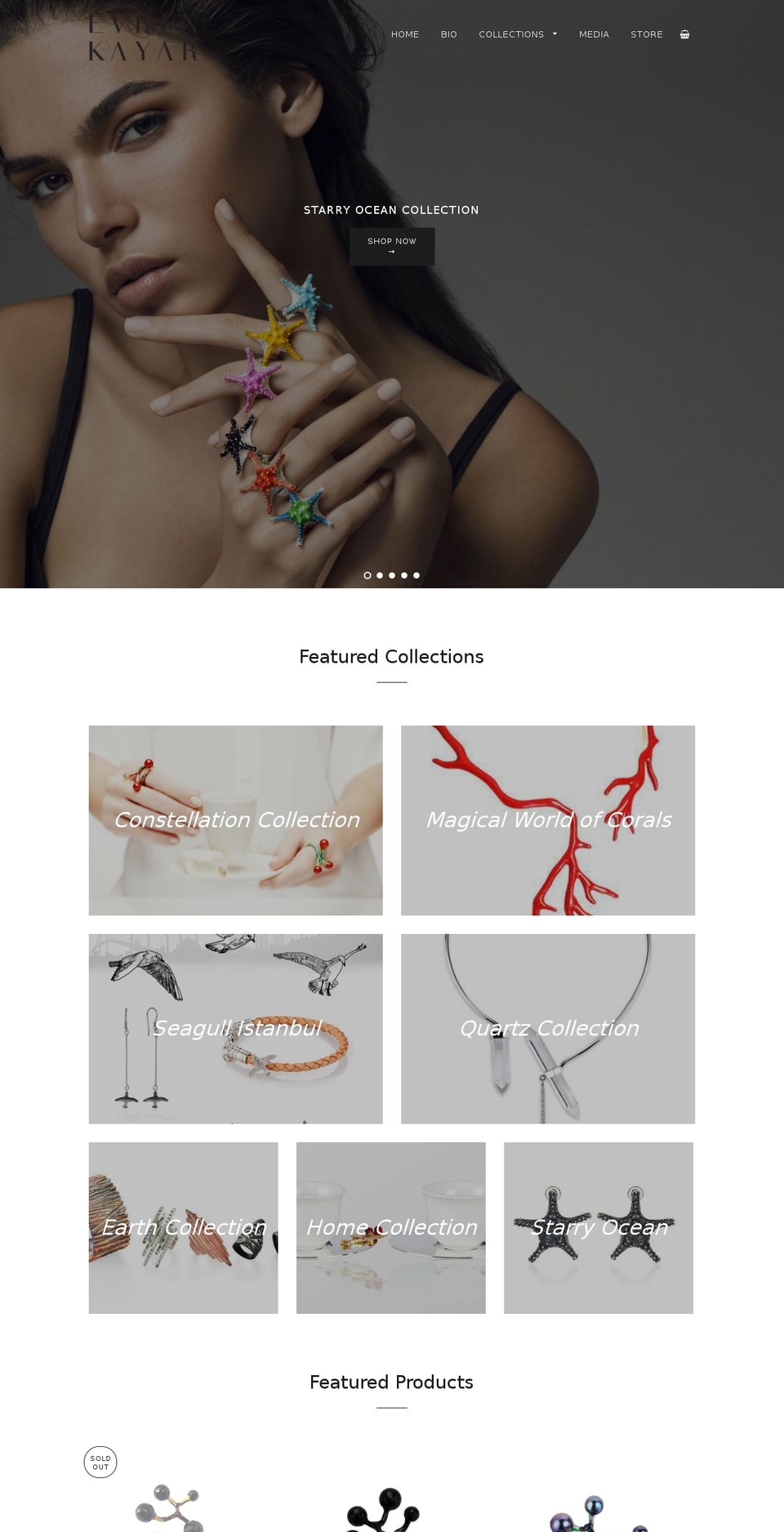evrenkayar.com shopify website screenshot