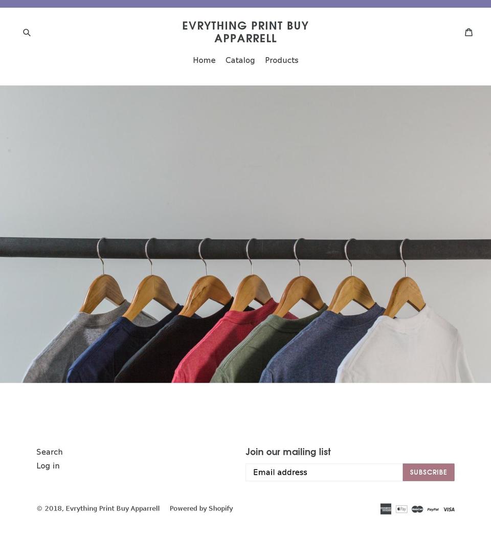 evrythingprintbuyapparel.com — Shopify storefront screenshot