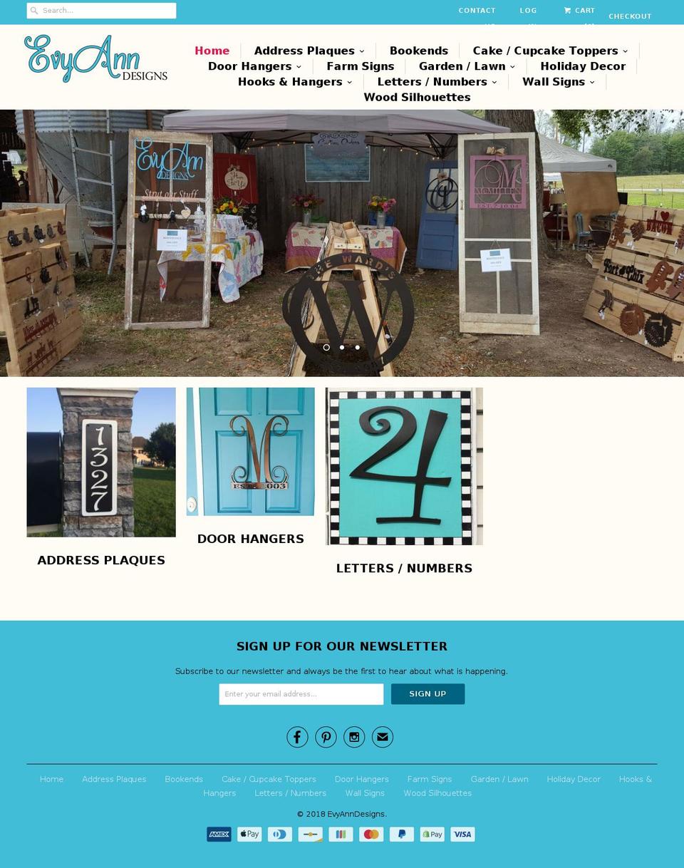 evyanndesigns.com — Shopify storefront screenshot