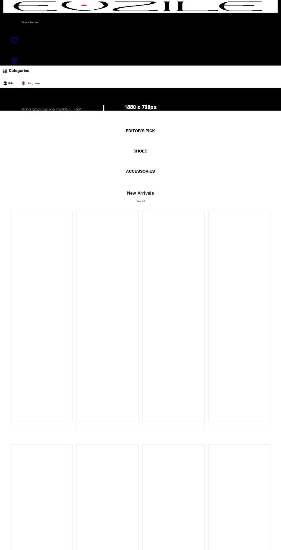 evzile.com shopify website screenshot