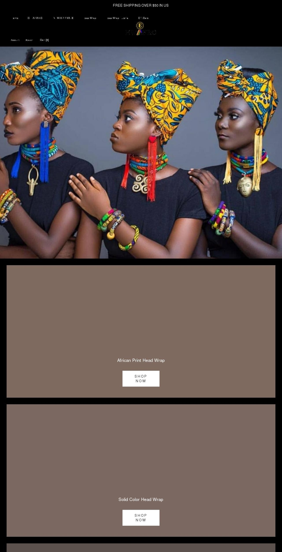 ewafro.com shopify website screenshot