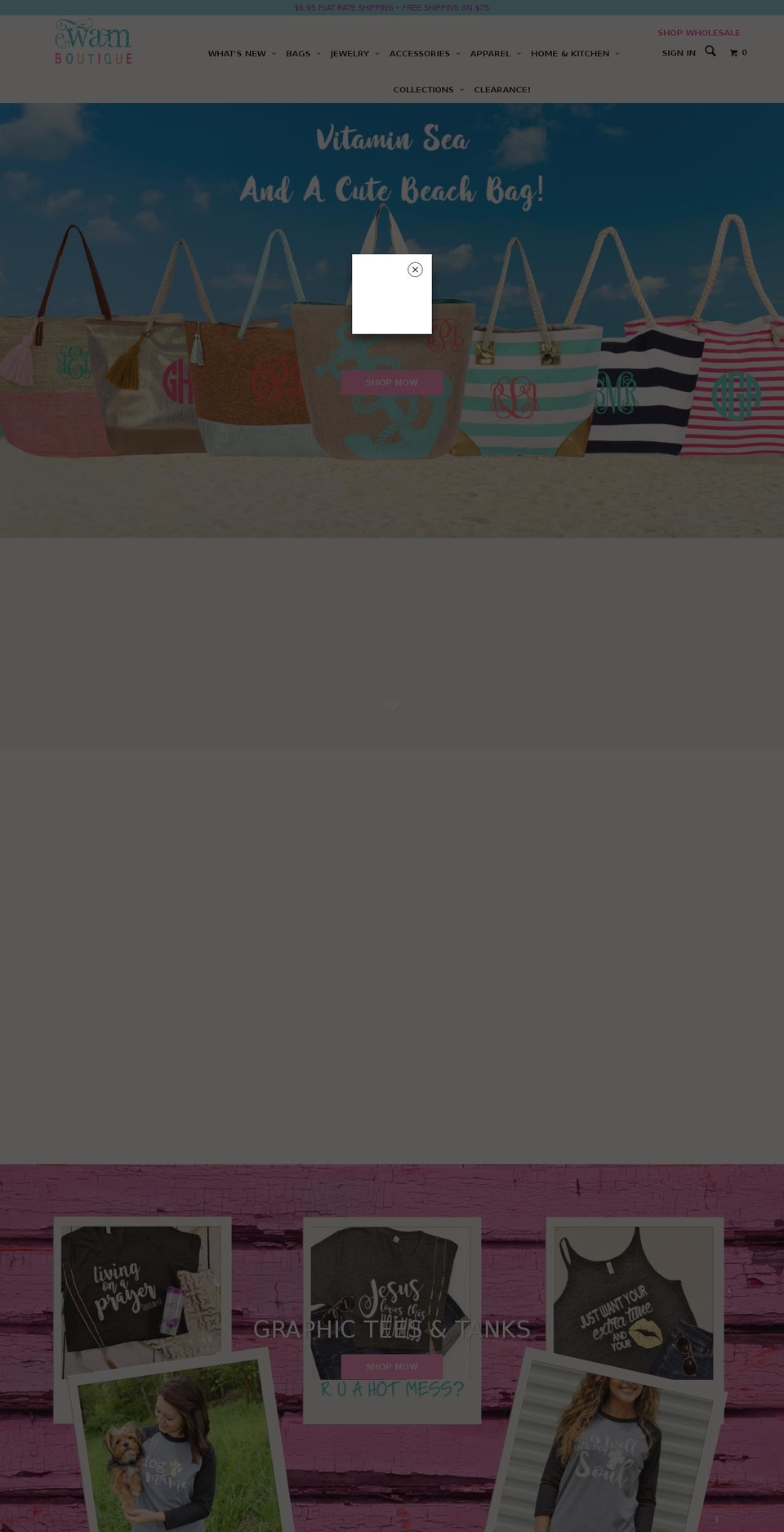 Ewam - Main [Option Font Change] Shopify theme site example ewamboutique.com