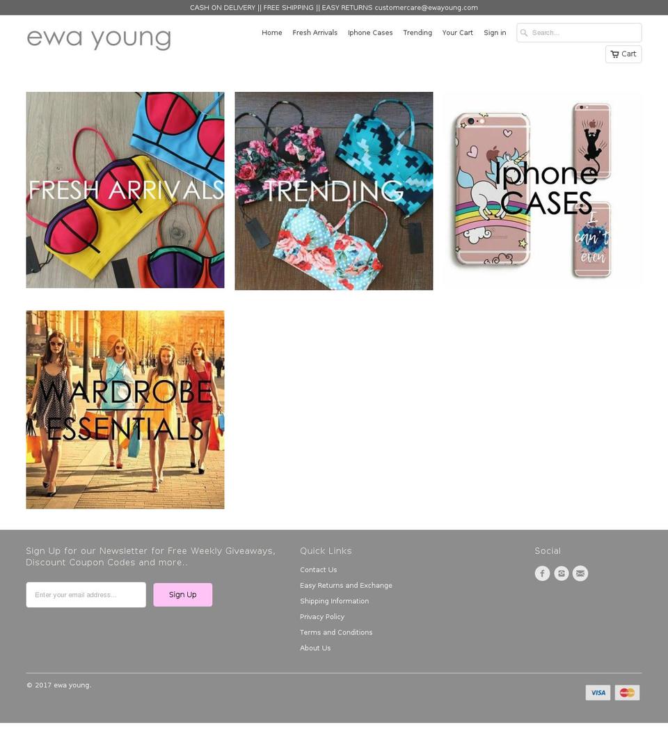Showcase Shopify theme site example ewayoung.com