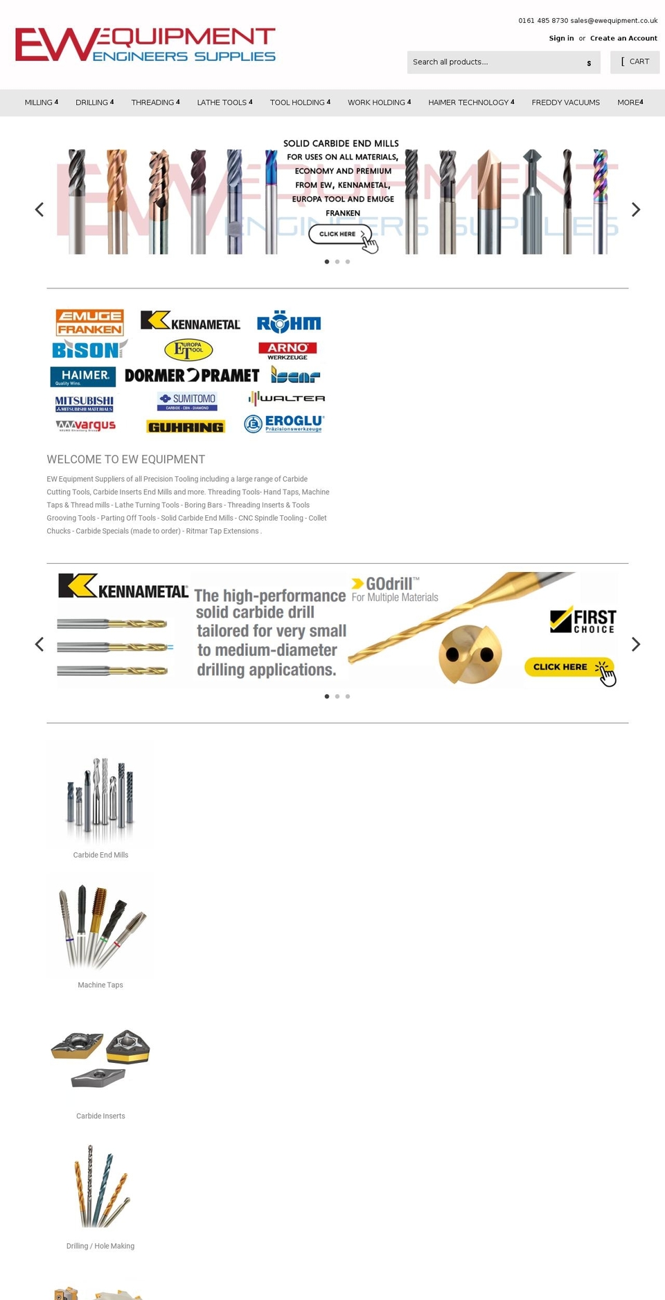 ewequipment.co.uk shopify website screenshot