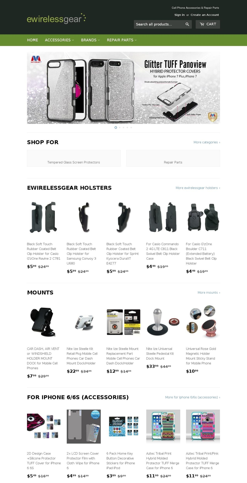 Spotlight Shopify theme site example ewirelessgear.com