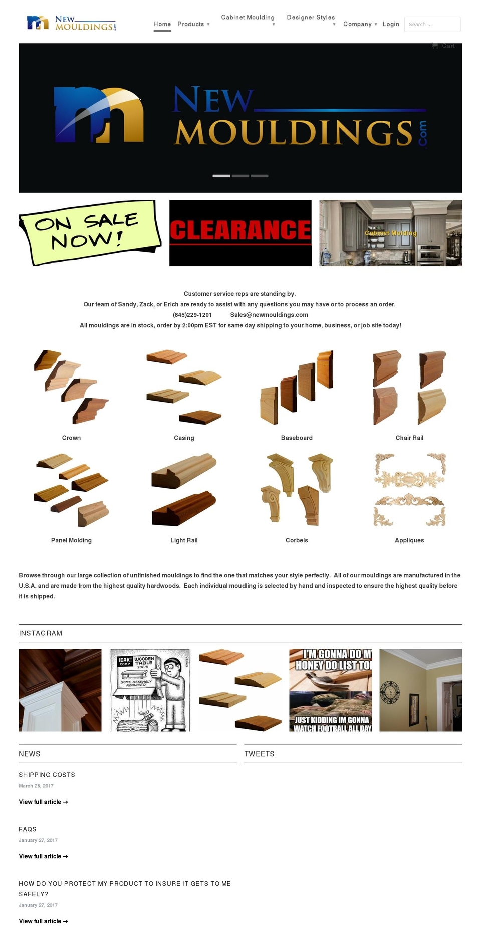 ewmoulding.com shopify website screenshot
