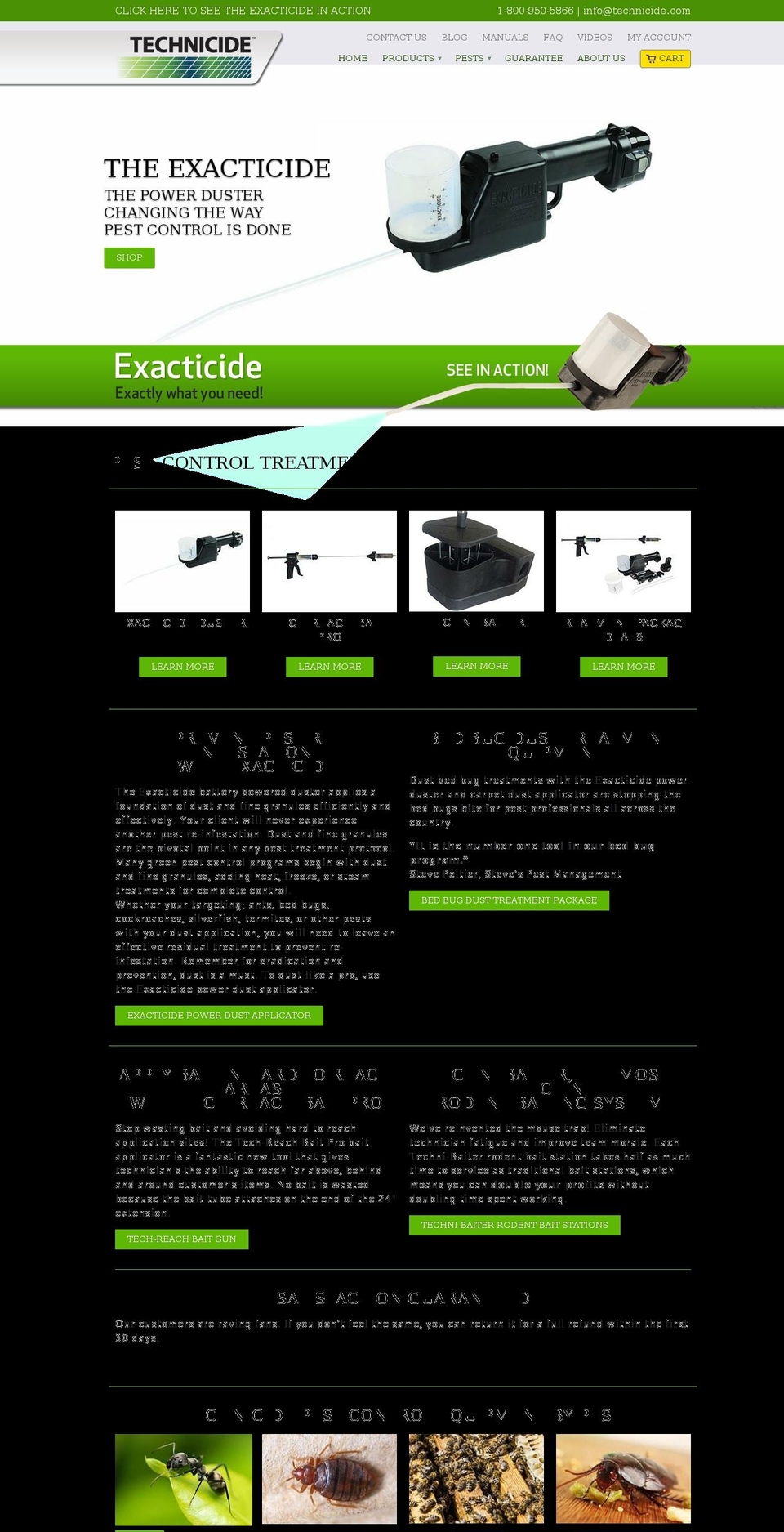 exacticide.com — Shopify storefront screenshot