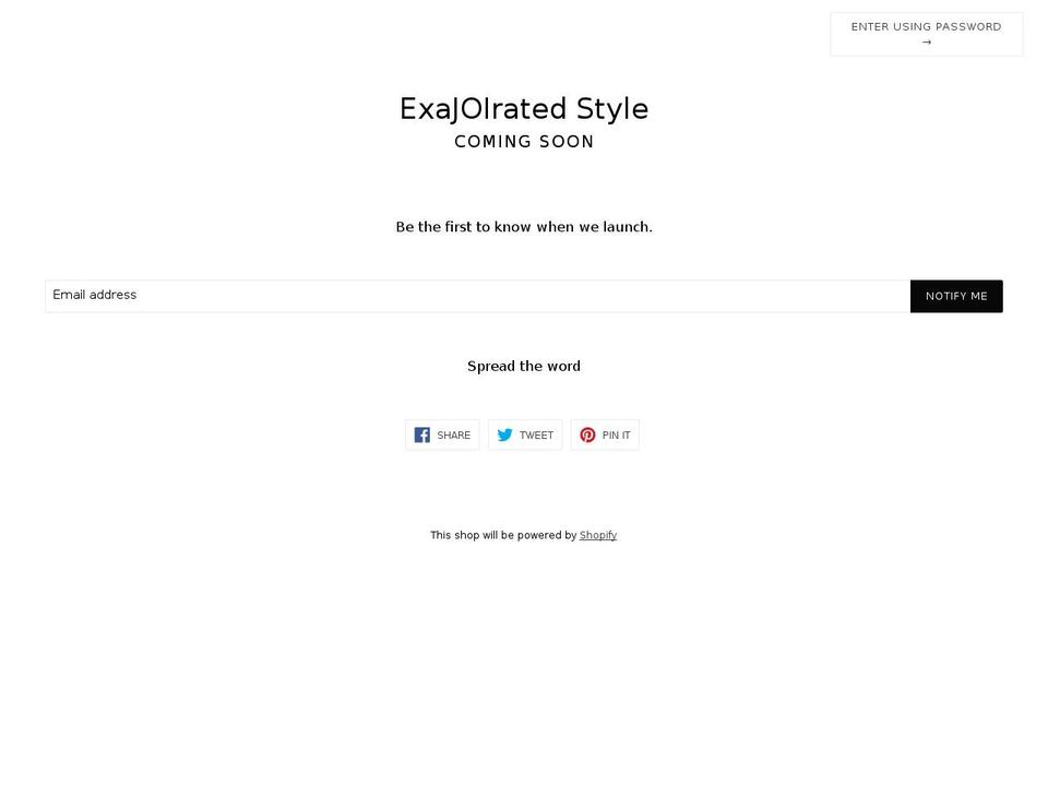 exajoiratedstyle.com shopify website screenshot