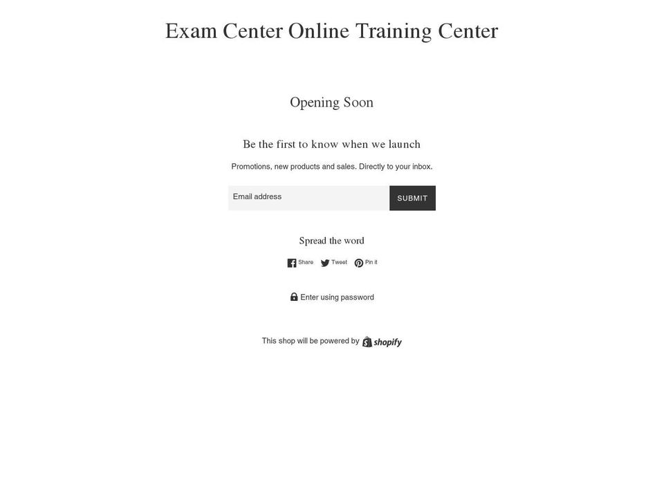 examcenter911.org shopify website screenshot